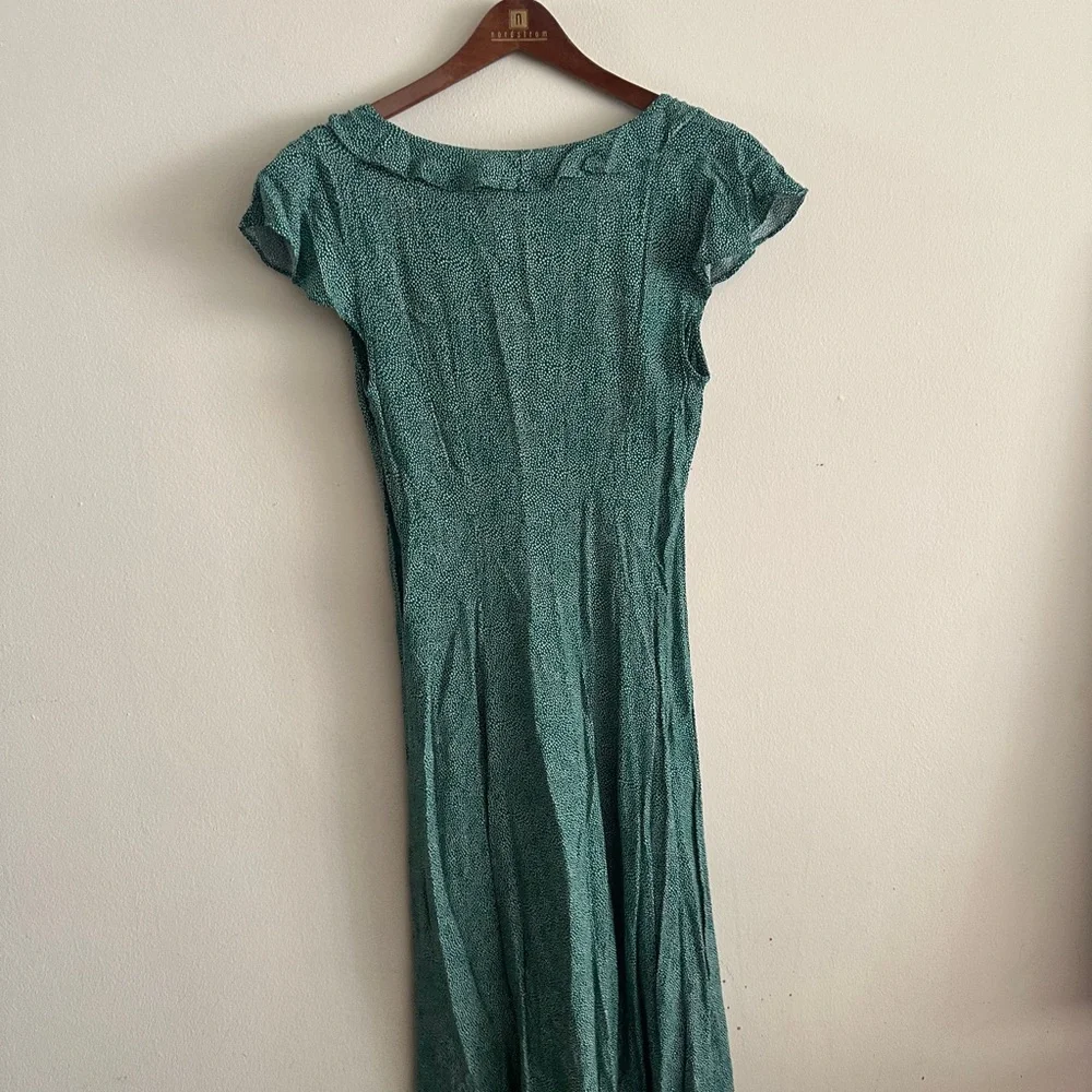 AUGUSTE THE LABEL Ruffle Odd Polkadot Midi Dress SIZE 2 SMALL Flowy Feminine